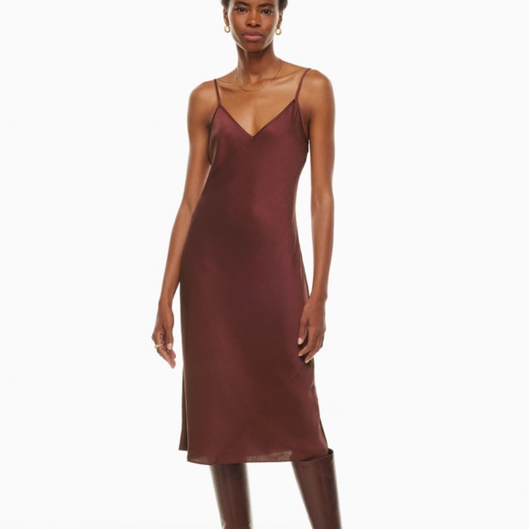 Wilfred Satin Slip Midi Dress - Picture 7 of 7